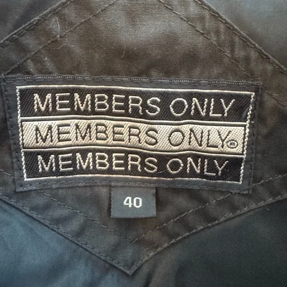 Vintage Members Only 90s Black Bomber Jacket Men’s M Size 40 - Picture 7 of 8